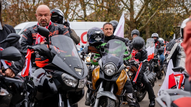 Fot. Mateusz Papke [Radio Szczecin] "Z patriotyzmu słyną motocykliści, bo sen o wolności pięknie się ziścił" [WIDEO, ZDJĘCIA]