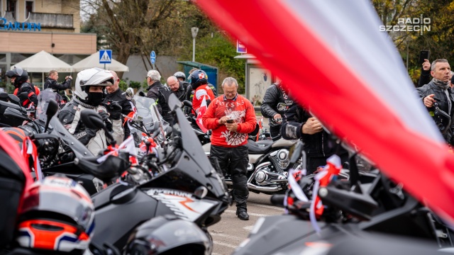 Fot. Mateusz Papke [Radio Szczecin] "Z patriotyzmu słyną motocykliści, bo sen o wolności pięknie się ziścił" [WIDEO, ZDJĘCIA]