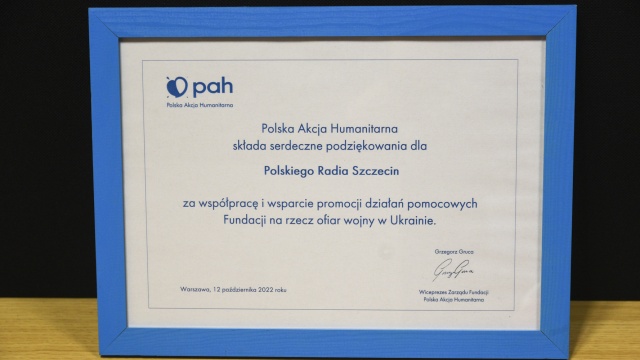 Polska Akcja Humanitarna dziękuje Radiu Szczecin