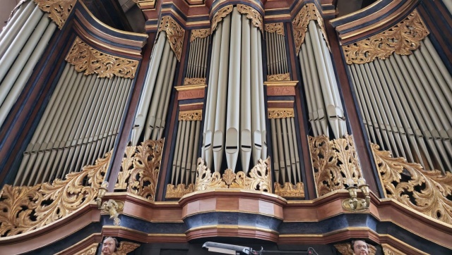 Prospekt organów Grüneberga w kościele pw. Narodzenia Najświętszej Maryi Panny w Białogardzie. Fot. Anna Wróbel [Źródło: archiwum Parafii NNMP] Festiwal „Muzyczna podróż śladami Grünebergów” w Białogardzie [ZDJĘCIA]