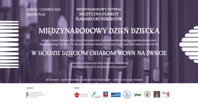 Organy w nowo wybudowanym kościele postawiła w roku 1930 firma Grneberg jako opus 754. Dziś zabrzmią w Sanktuarium pw. Najświętszego Serca Pana Jezusa w Szczecinie. Rozpoczyna się Międzynarodowy Festiwal Muzyczna Podróż Śladami Grnebergów.