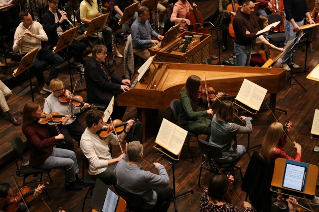 Próba generalna wykonawców Pasji według św. Jana. Fot. Leszek Konicki [Filharmonia w Szczecinie] Monumentalna Pasja według św. Jana w Złotej Sali Filharmonii [ZDJĘCIA]