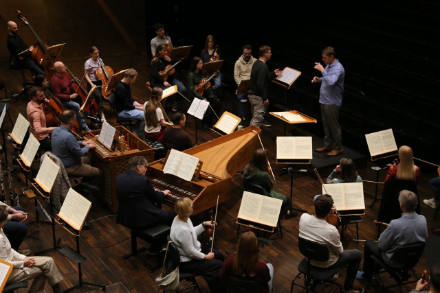 Próba generalna wykonawców Pasji według św. Jana. Fot. Leszek Konicki [Filharmonia w Szczecinie] Monumentalna Pasja według św. Jana w Złotej Sali Filharmonii [ZDJĘCIA]
