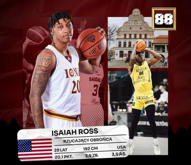 PGE Spójnia wzmacnia skład do walki o utrzymanie w Orlen Basket Lidze. Isaiah Ross został nowym koszykarzem stargardzkiej drużyny.