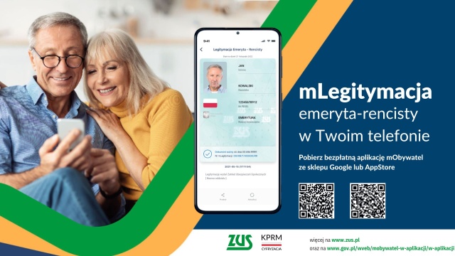 Elektroniczną wersję legitymacji, która jest dostępna w bezpłatnej aplikacji mObywatel, pobrało ponad milion emerytów i rencistów.