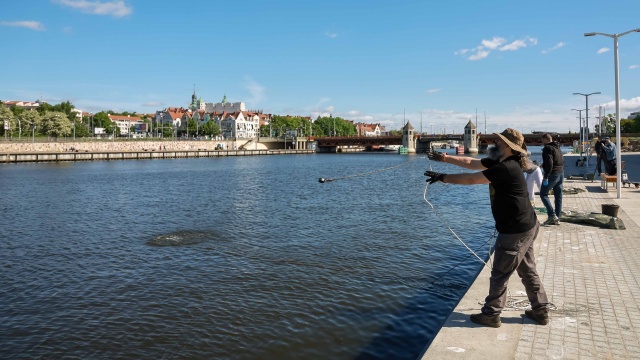 Złom, rury, a nawet miejska hulajnoga - takie skarby można znaleźć w Odrze. Uczestnicy Akcji Czysta Odra do wyłowienia ich używali magnesów na linie.