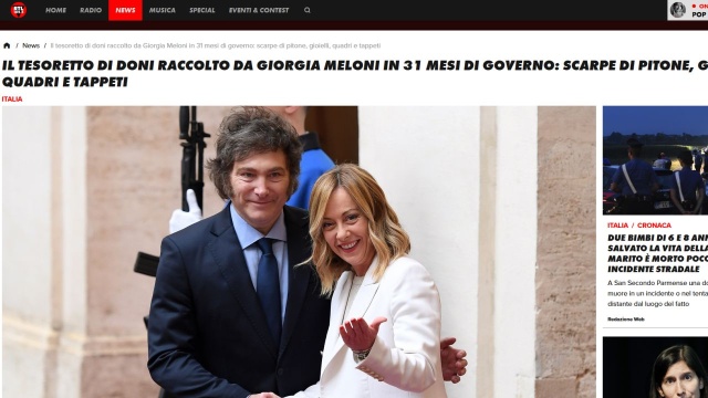 Piwniczką albo skarbcem Meloni nazwano pokój, w którym przechowywane są prezenty otrzymane przez szefową włoskiego rządu w ciągu ponad 30 miesięcy urzędowania. Listę 273 podarunków z całego świata opublikowano po zapytaniu parlamentarnym Francesca Bonifazziego z partii Italia Viva.