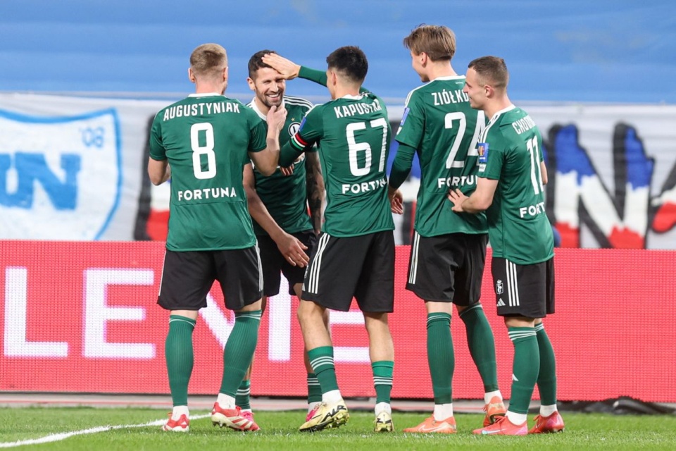 Stołeczny zespół w półfinale na Stadionie Śląskim wygrał z pierwszoligowym Ruchem Chorzów 5:0. Fot. PAP/Michał Meissner