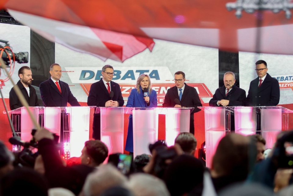 Debata prezydencka zorganizowana przez Telewizję Republika. Fot. PAP/Adam Kumorowicz