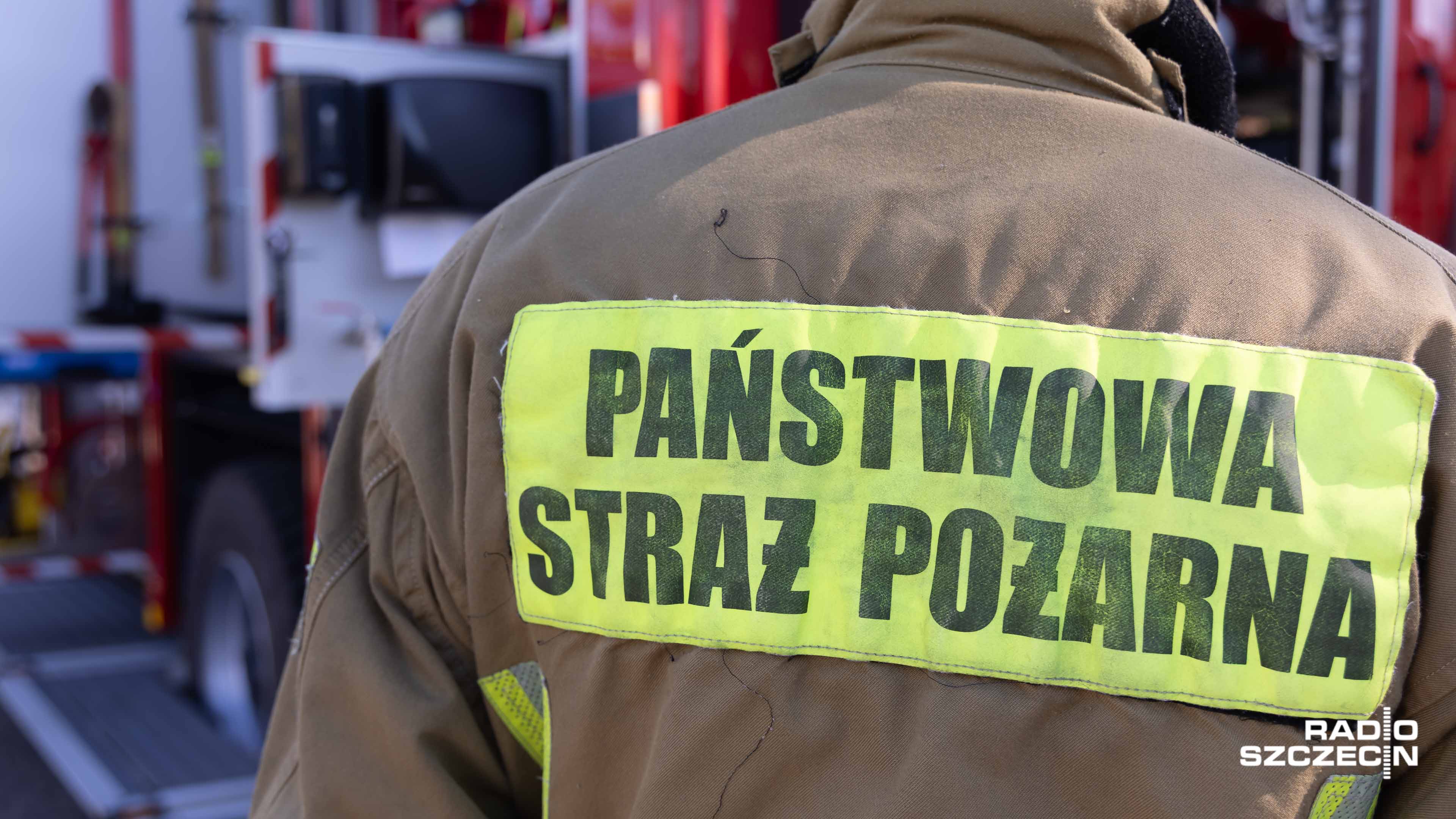Pożar na terenie Goleniowskiego Parku Przemysłowego